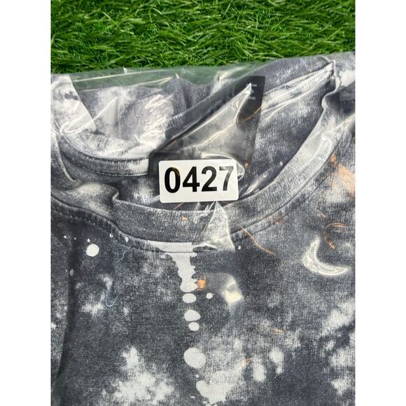 SWITCH Remarqable Distressed Bleach Wash Layered T-Shirt Gray Size M Streetwear - Picture 9 of 9